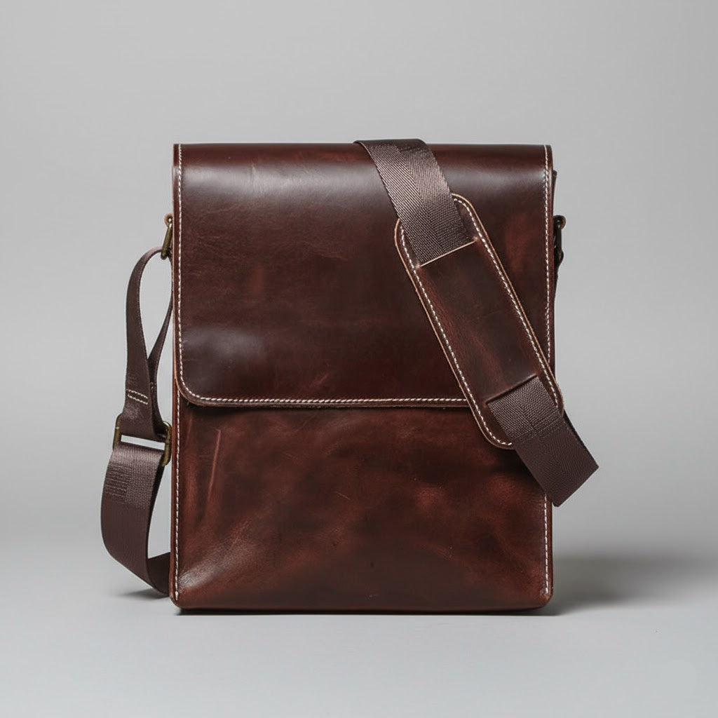 Leren Crossbody Tas - Model Vortex