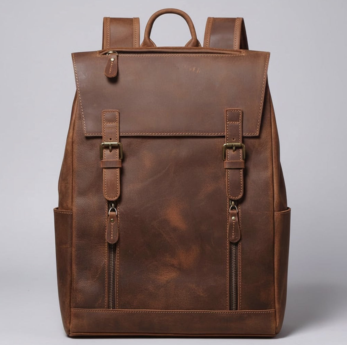 Leren Vintage Rugzak - Model Nomad