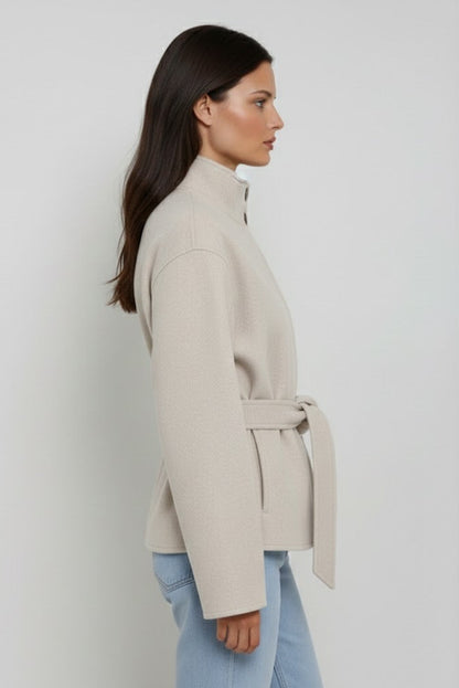 Elegant Tweed - Jas met Ceintuur