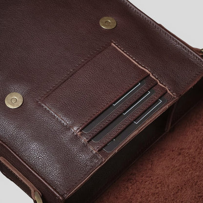 Leren Crossbody Tas - Model Vortex