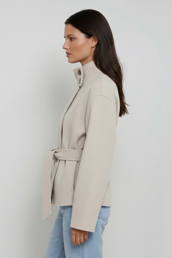 Elegant Tweed - Jas met Ceintuur