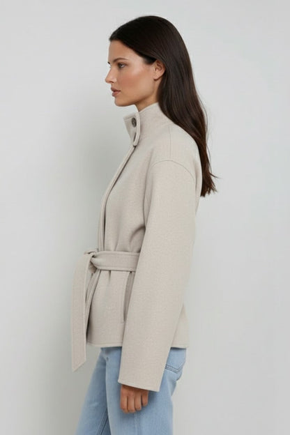 Elegant Tweed - Jas met Ceintuur