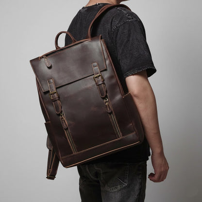 Leren Vintage Rugzak - Model Nomad