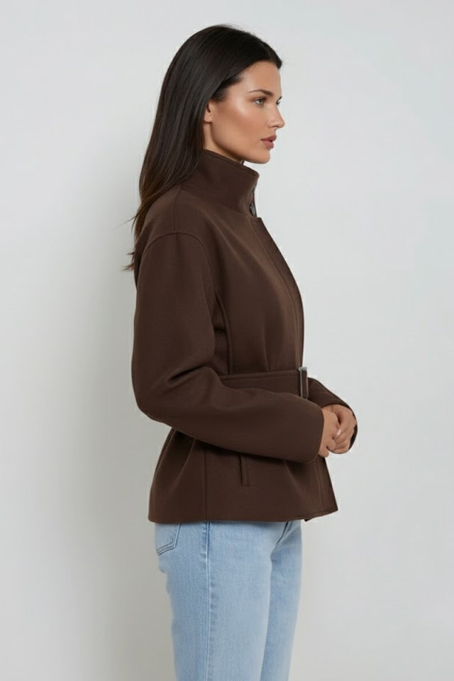 Elegant Tweed - Jas met Ceintuur