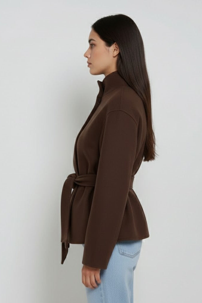 Elegant Tweed - Jas met Ceintuur