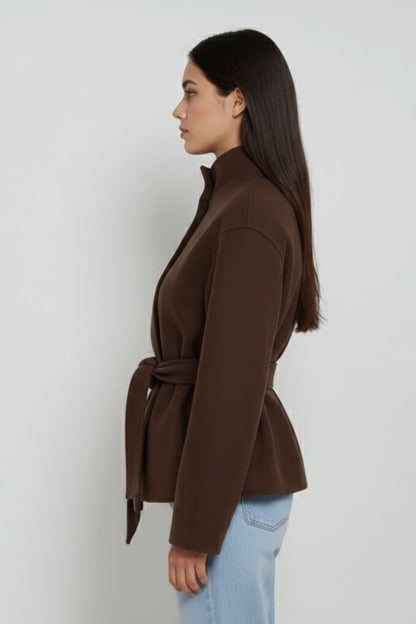 Elegant Tweed - Jas met Ceintuur