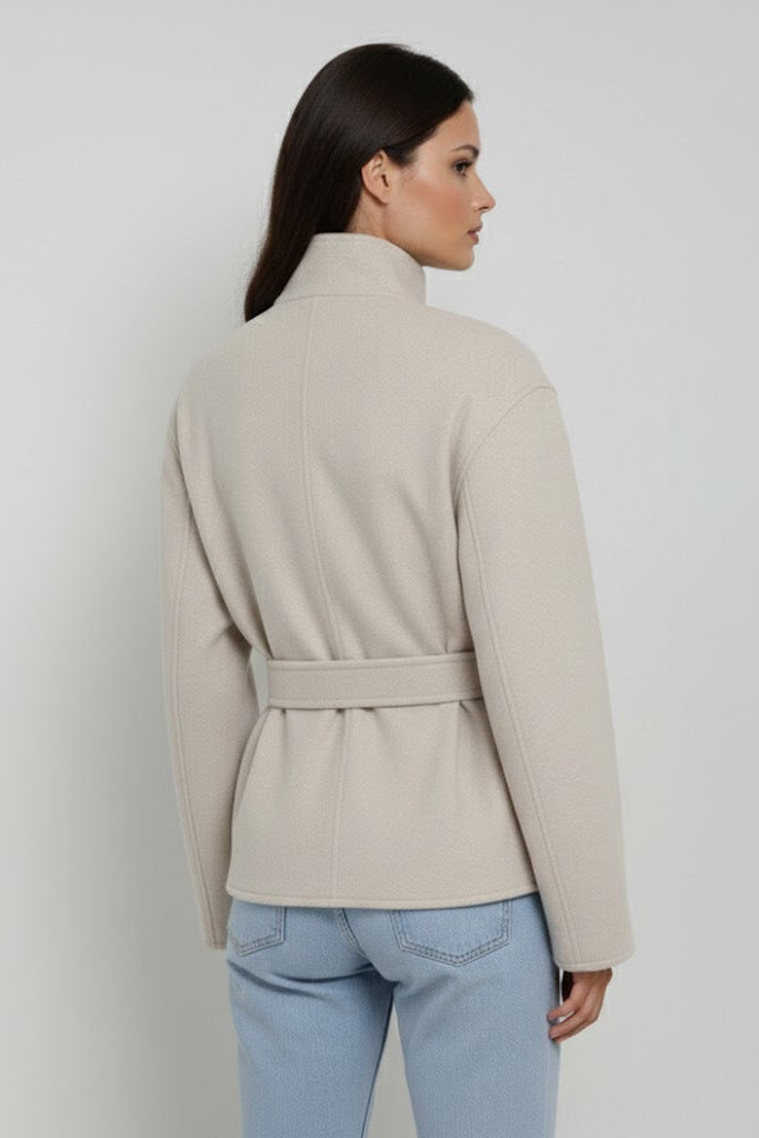 Elegant Tweed - Jas met Ceintuur