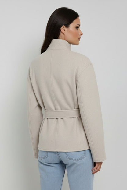 Elegant Tweed - Jas met Ceintuur