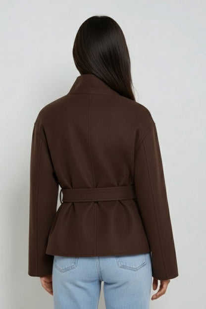 Elegant Tweed - Jas met Ceintuur