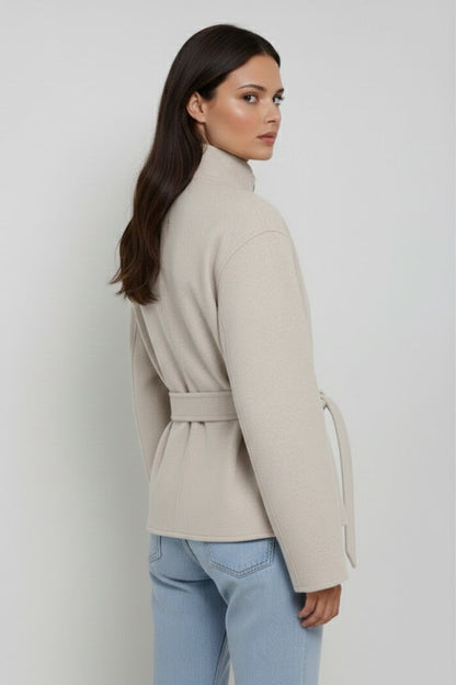 Elegant Tweed - Jas met Ceintuur