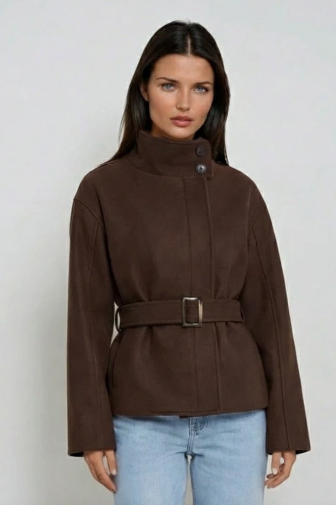 Elegant Tweed - Jas met Ceintuur