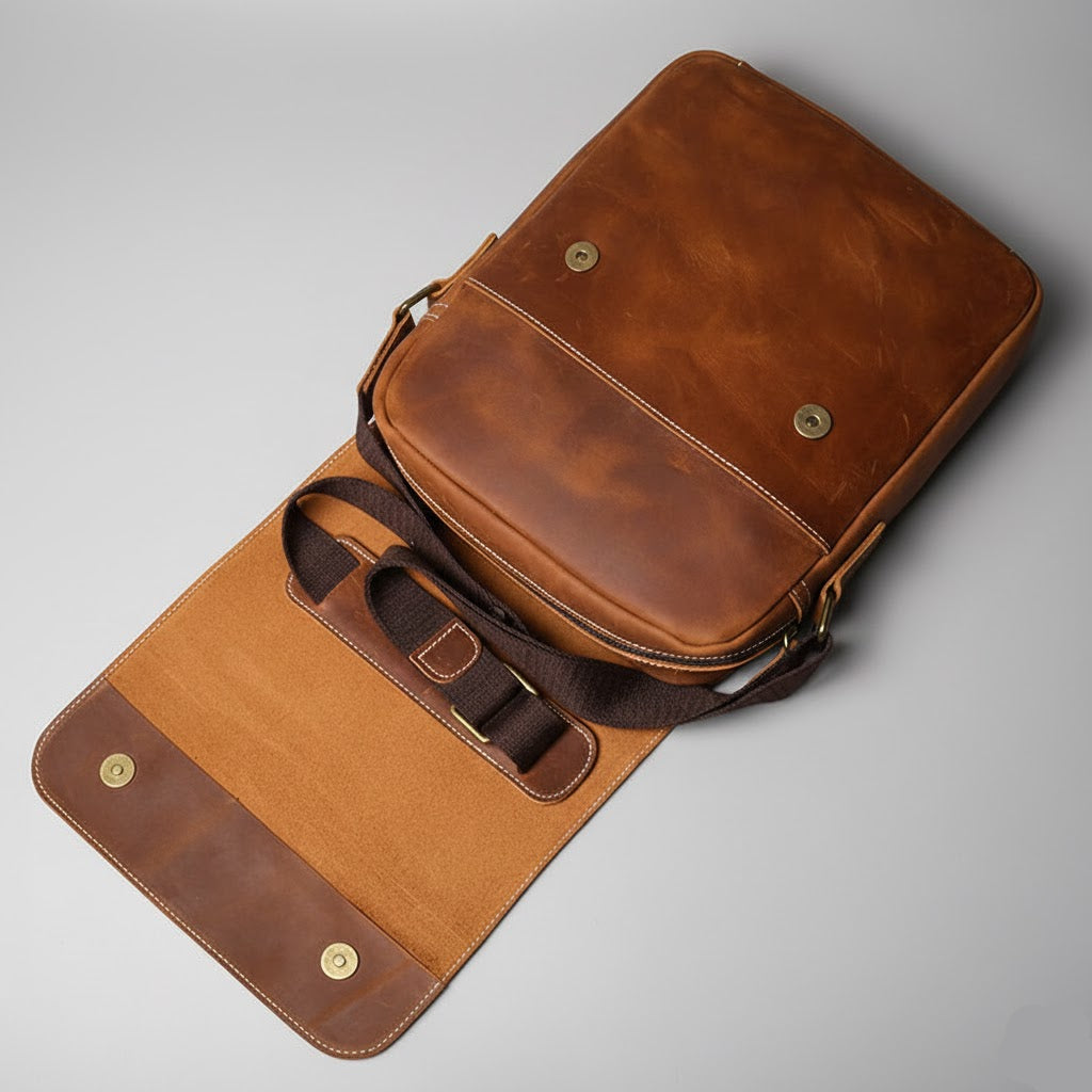 Leren Crossbody Tas - Model Atlas