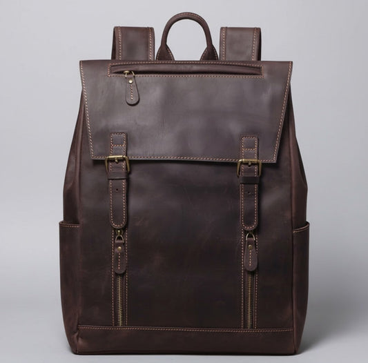 Leren Vintage Rugzak - Model Nomad