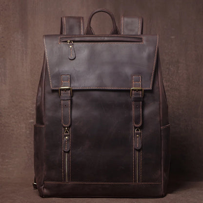 Leren Vintage Rugzak - Model Nomad