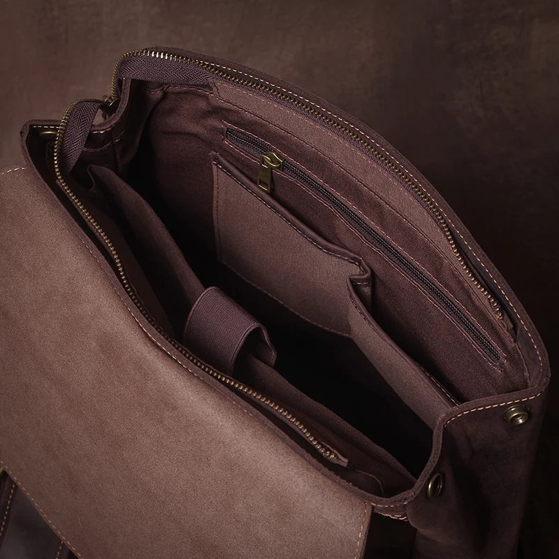 Leren Vintage Rugzak - Model Nomad